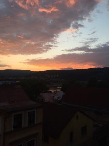 Strong sunset oranges in Decin