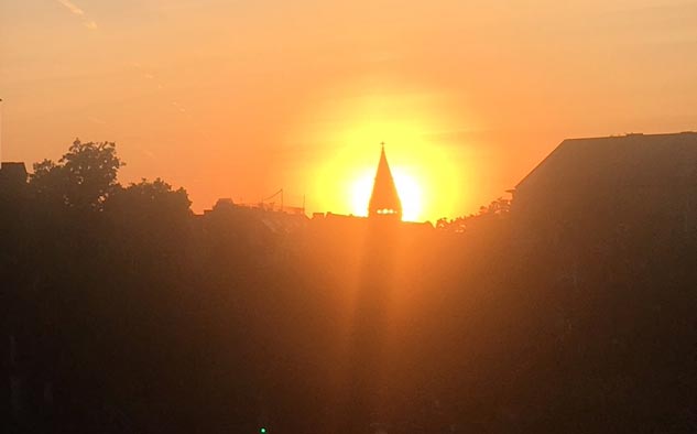 Sunset near Sudstern station