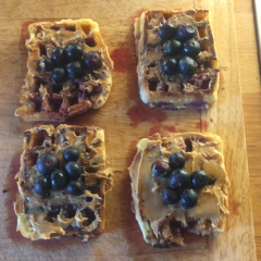Blueberry and Peanut Butter Waffle Recipe