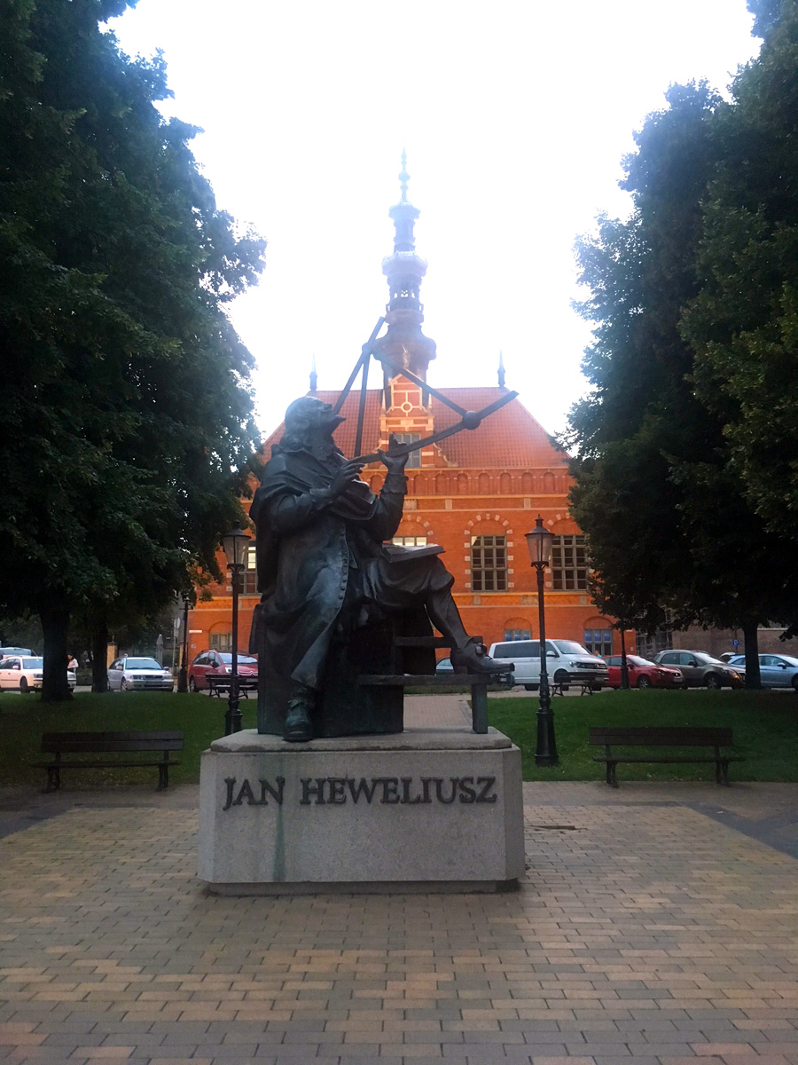 Jan Heweliusz statue in Gdansk