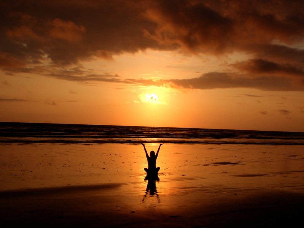 Meditation on a beach - almost perfect