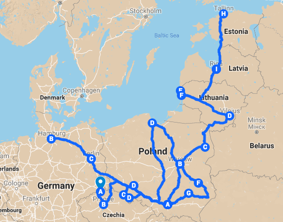 The actual Baltic journey