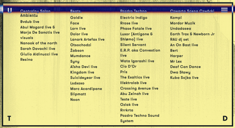 Artists performing at Up To Date Festival 2018